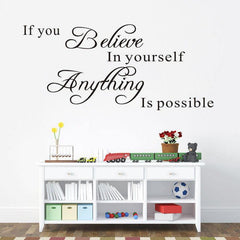 71X30CM If You Believe English Letter Wall Stickers Home Bedroom Decoration