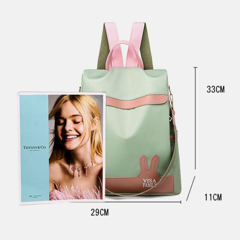 Mochila multiusos antirrobo con espalda impermeable de retazos para mujer 