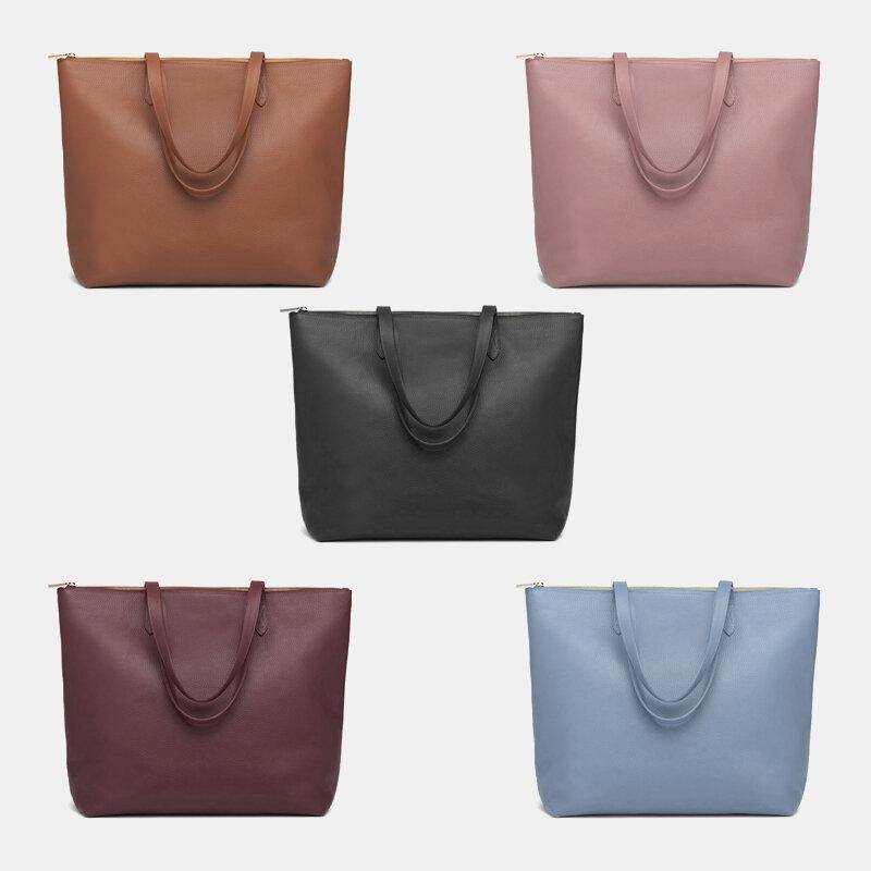 Brenice Damen PU-Leder-Schlüsselanhänger, mehrere Taschen, große Kapazität, Laptoptasche, Aktentasche, Business-Handtasche 