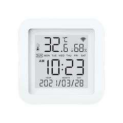 Tuya WIFI Temperatur Feuchtigkeit Smart Sensor Uhr Digital Display Fernbedienung Thermometer Unterstützung Alexa Google Assistent 