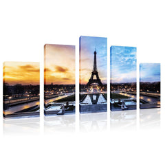 Paris Eiffelturm Gemälde Kunst 5 Stück Druck Bild Home Room Decor Kein Rahmen 