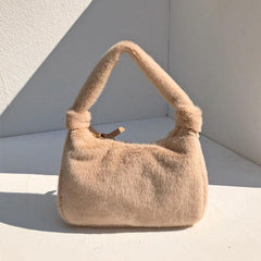 Bolso de hombro para mujer, cómodo, informal, de felpa, para axilas 