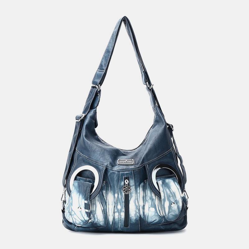 Frauen Tie Dye Multi-Carry wasserdichte große Kapazität Umhängetasche Schultertasche Handtasche Rucksack 