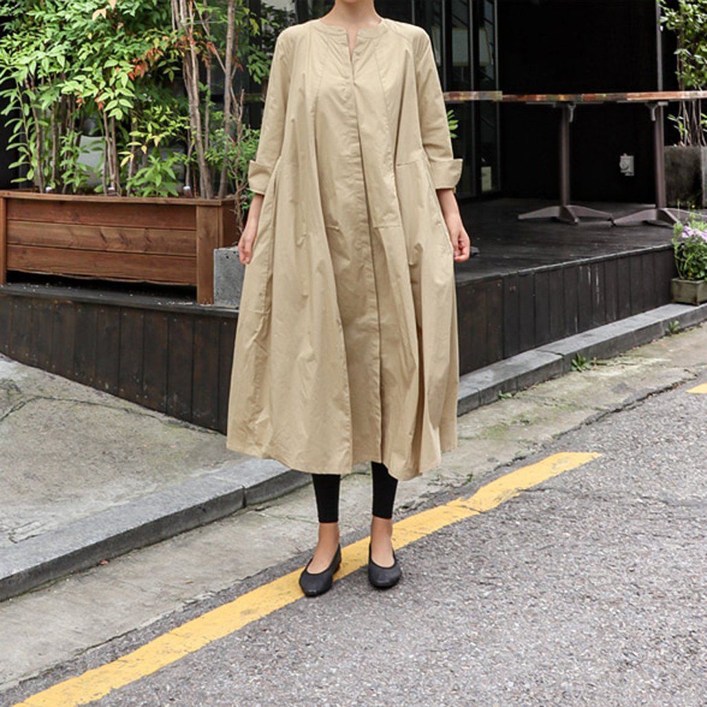 BABAKUD Autumn Long-Sleeved Casual Women's Loose Shirt Dress