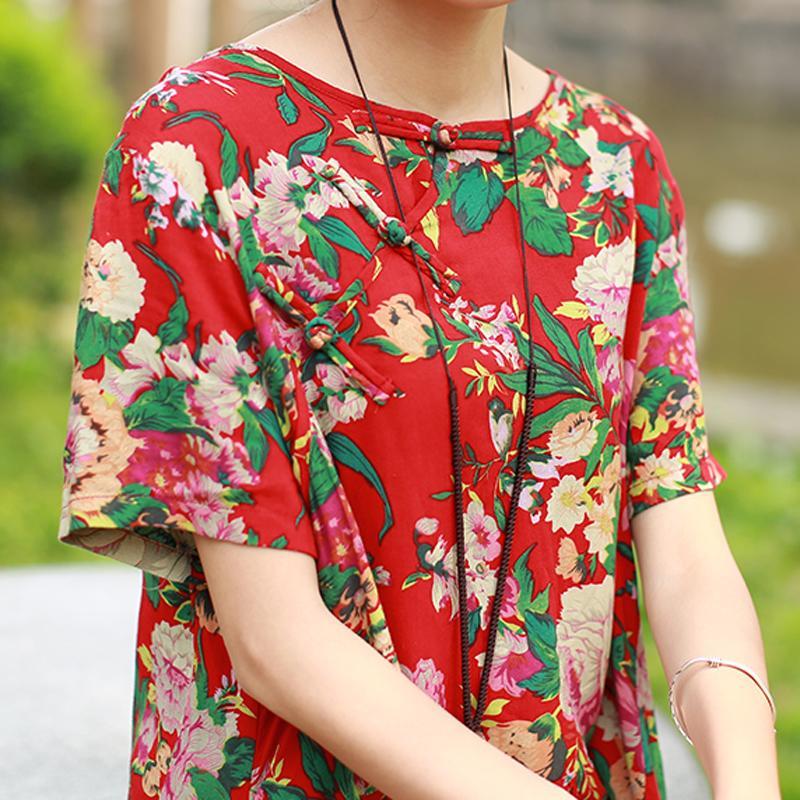 Babakud Women Summer Floral Short Sleeve Dress