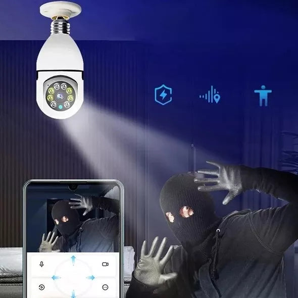 1080p Wireless 360 WIFI Light Bulb Security Camera