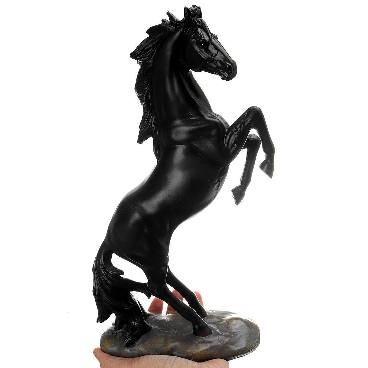 Resin Horse Statue Ornament Figurine Chic Home Hotel Feng Shui Horse Decorations