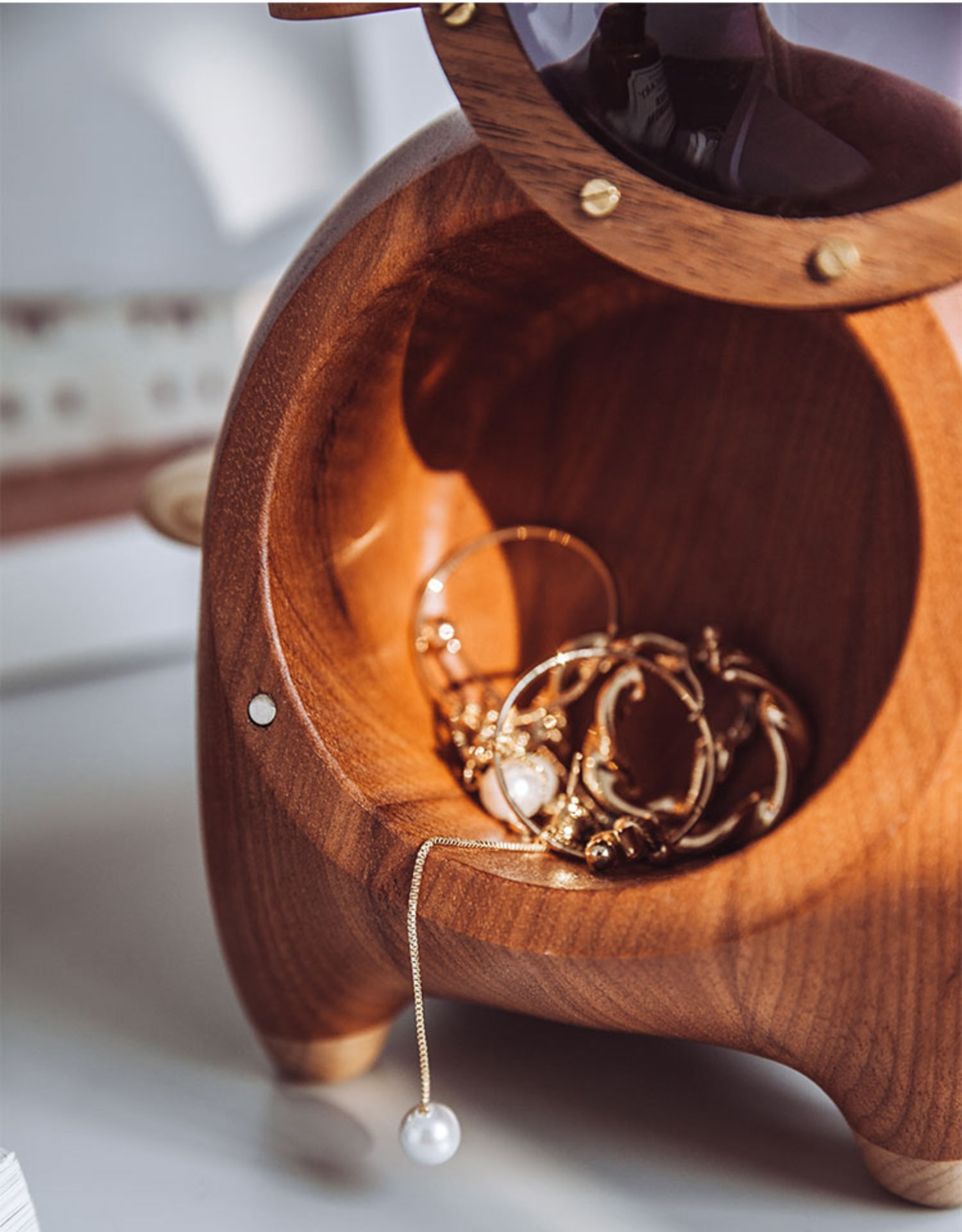 Boîtes à bijoux Avion en bois fait à la main