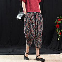 Bloomers Linen Cropped Retro Harem Pants