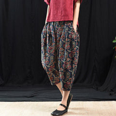 Bloomers Linen Cropped Retro Harem Pants