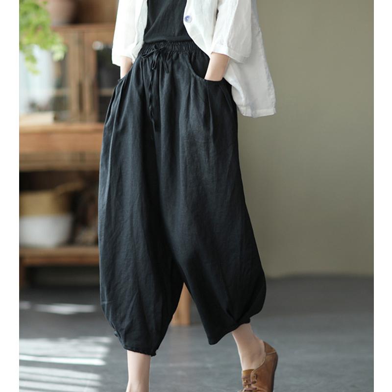 Bloomers Retro Summer Loose Cotton Linen Pants