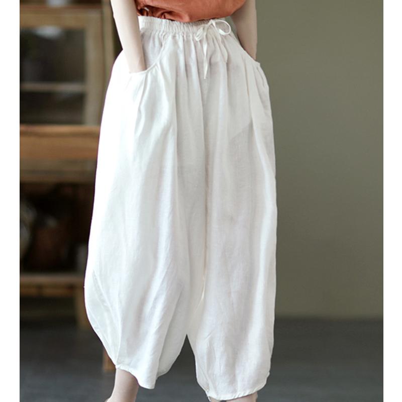 Bloomers Retro Summer Loose Cotton Linen Pants