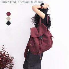 Canvas Casual Women Backpack Travel Shoulder Bag