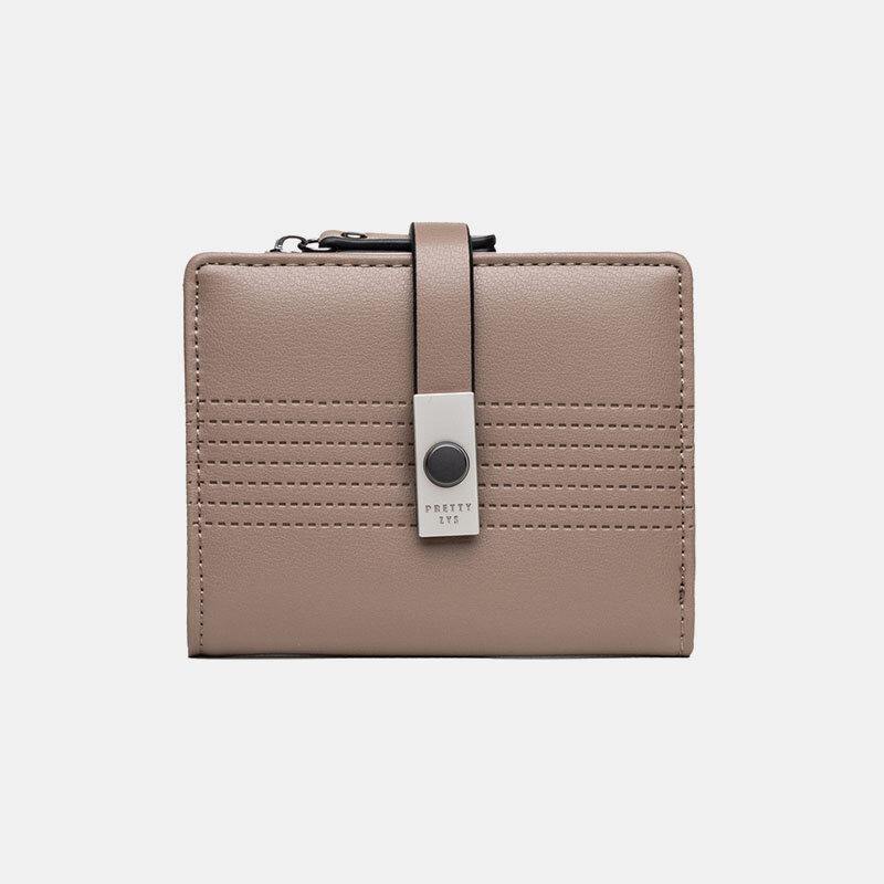 Damen 6 Kartenfächer Bifold Solid Short Wallet Geldbörse 