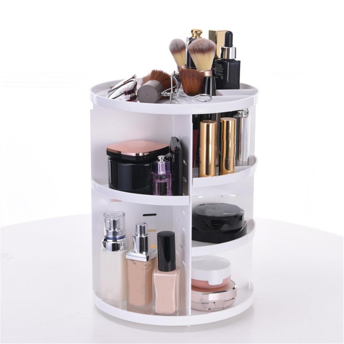 Kosmetik-Make-up-Organizer, Aufbewahrungsbox, Regal, 360° drehbares Display, Acryl-Make-up-Aufbewahrungskörbe 