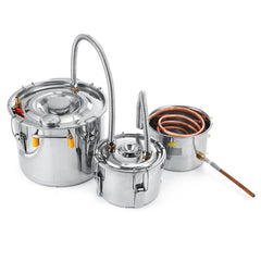 2/3/5/8 Gallons  Moonshine Still Spirits Kit Water Alcohol Distiller Copper Tube Boiler Home Brewing Kit with Thumper Keg Stainless Steel