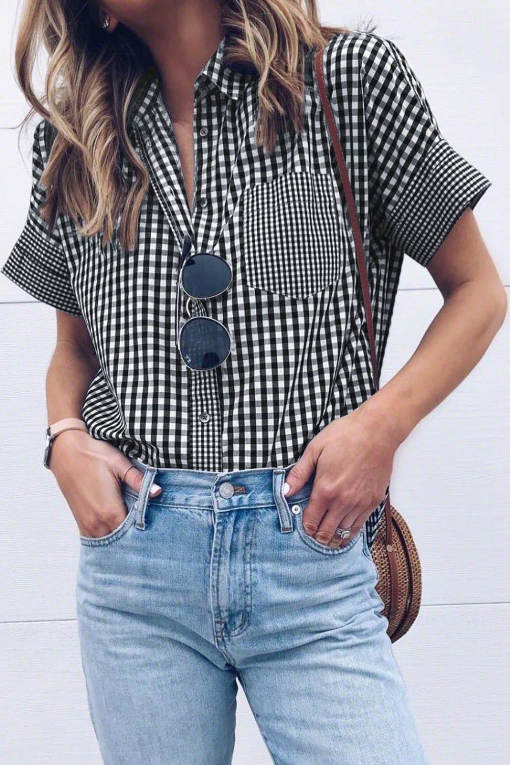 Gingham Button Up Shirt