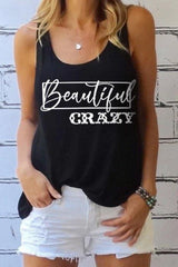 Beautiful Crazy Graphic Tank Top