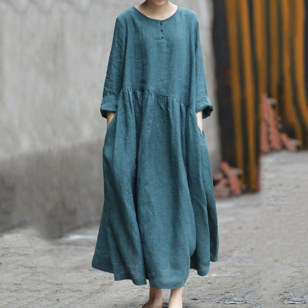 Casual Leisure Linen Dress