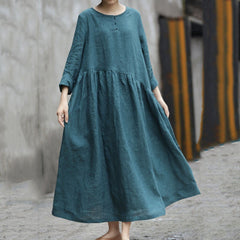 Casual Leisure Linen Dress