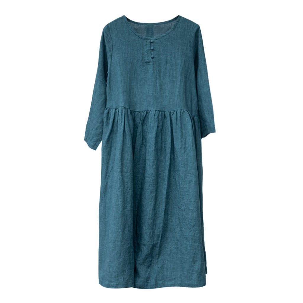 Casual Leisure Linen Dress