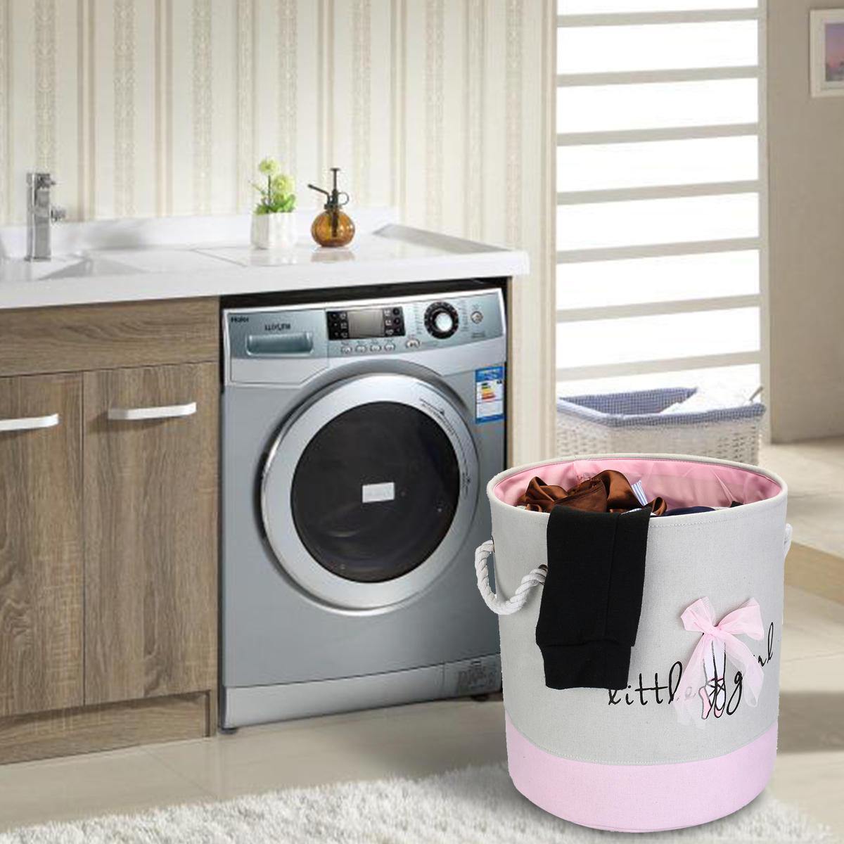 Foldable Kids Toy Clothes Storage Bag Printed Laundry Hamper Clothes Washing Baskets Laundry Basket