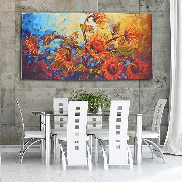 120x60cm Abstract Flower Canvas Print Art Oil Paintings Home Wall Decor Unframed