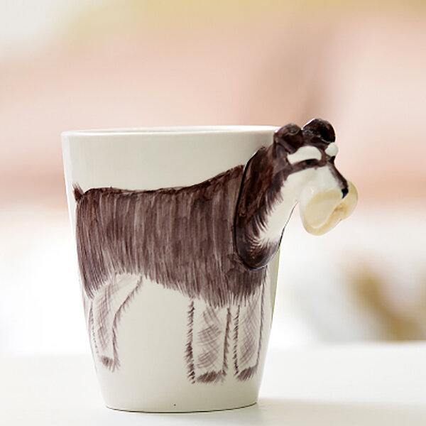 3D Ceramic Mug Pure Hand-painted Animal Cup Cartoon Cup Painted Coffee Mug