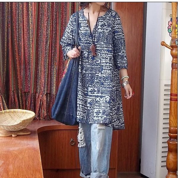 Cotton And Linen Ethnic Women's Clothing Dress Autumn