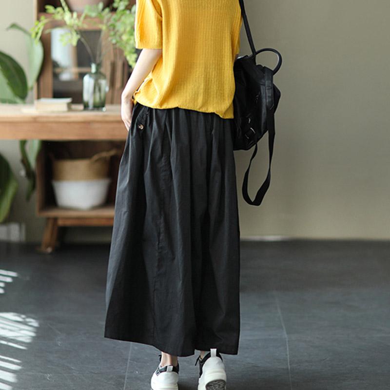 Cotton Casual Women's Wide-leg Pants