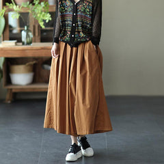 Cotton Casual Women's Wide-leg Pants