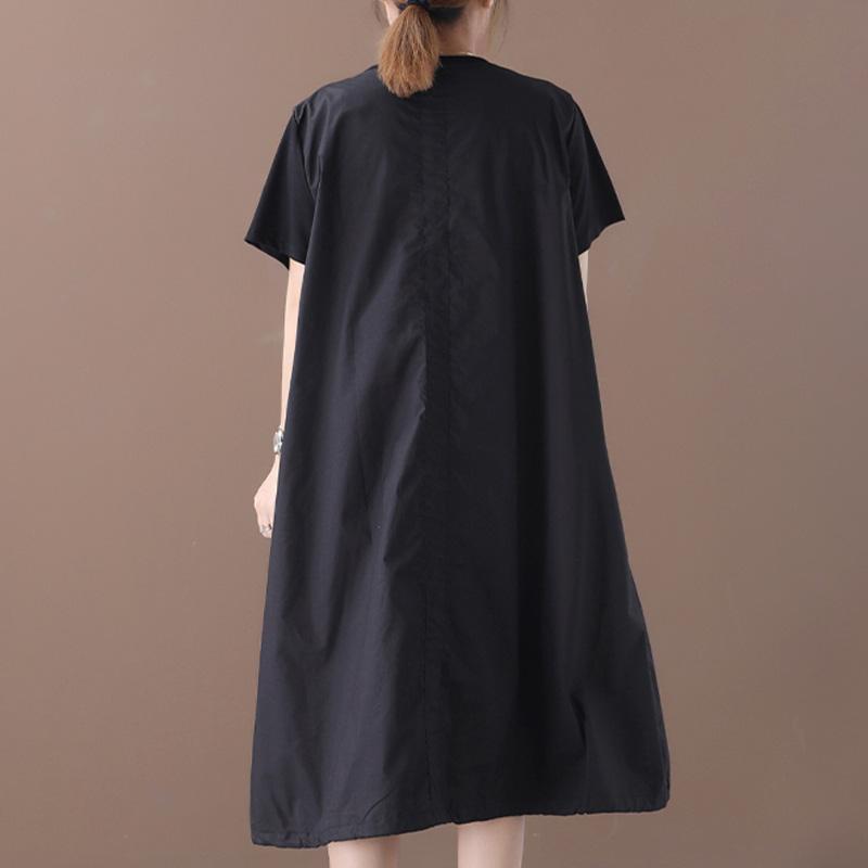 Cotton Linen Strap Mid-length Dress