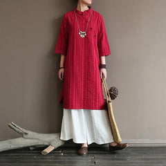 Cotton Linen Summer Retro Chinese Style Dress