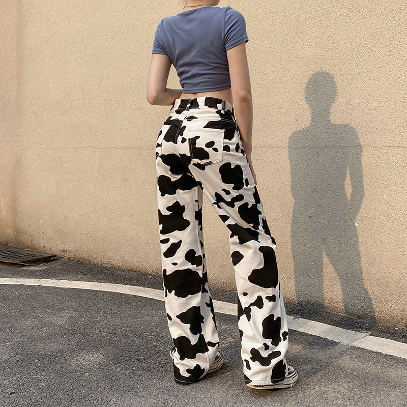 Cow Print Y2K Jeans