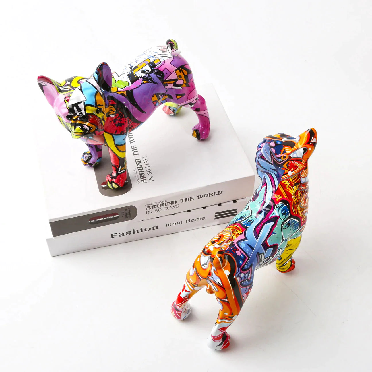 ArtZ® French Bulldog Graffiti Painted Statue