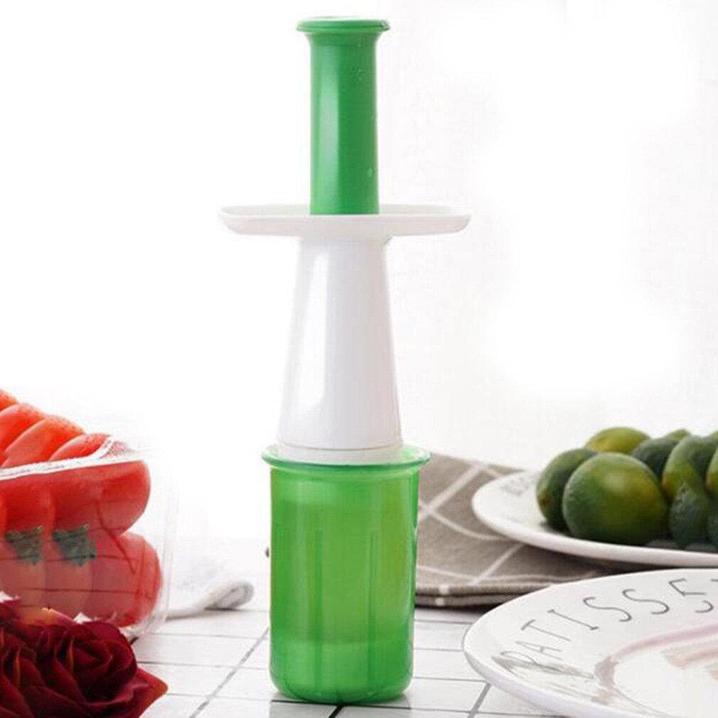 1PC Slicer Trauben Kleine Tomaten Slicer Für Salat Küche Infant Lebensmittel Ergänzung Werkzeug ABS Edelstahl Obst Schneiden Werkzeug 