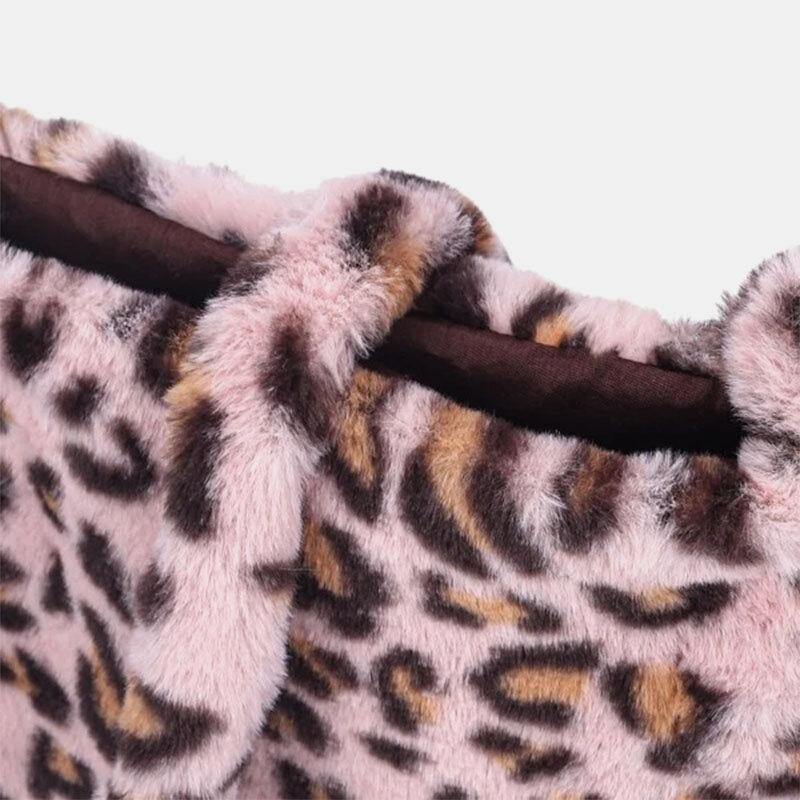 Las mujeres sintieron el patrón de leopardo suave lindo Casual personalidad bandolera bandolera 