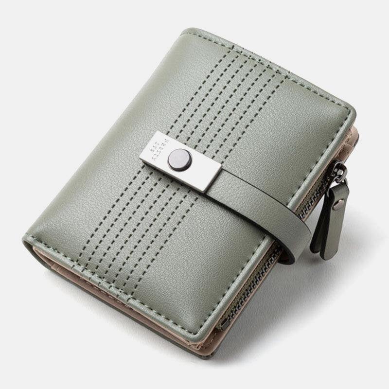 Damen 6 Kartenfächer Bifold Solid Short Wallet Geldbörse 