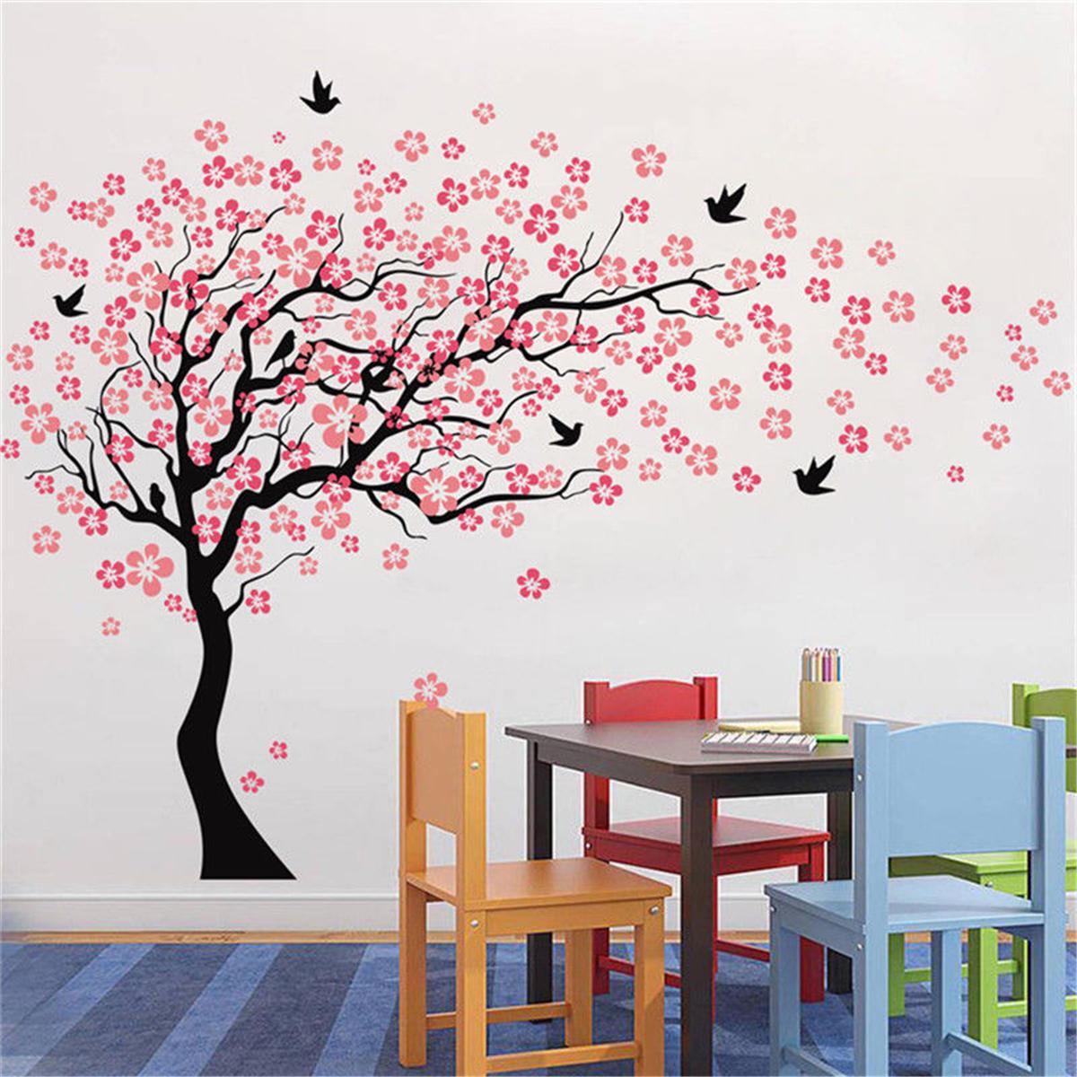 Large Wall Tree Baby Nursery Flower Wall Sticker Cherry Blossom Sticker Kids Vinyl Art Decal