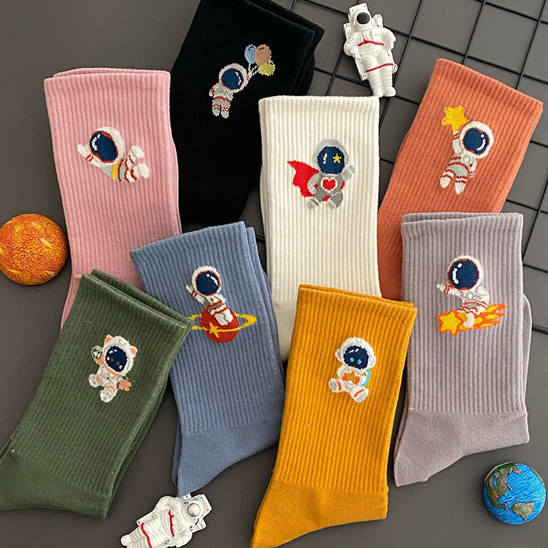 Pack de 5 pares de bonitos calcetines con estampado espacial