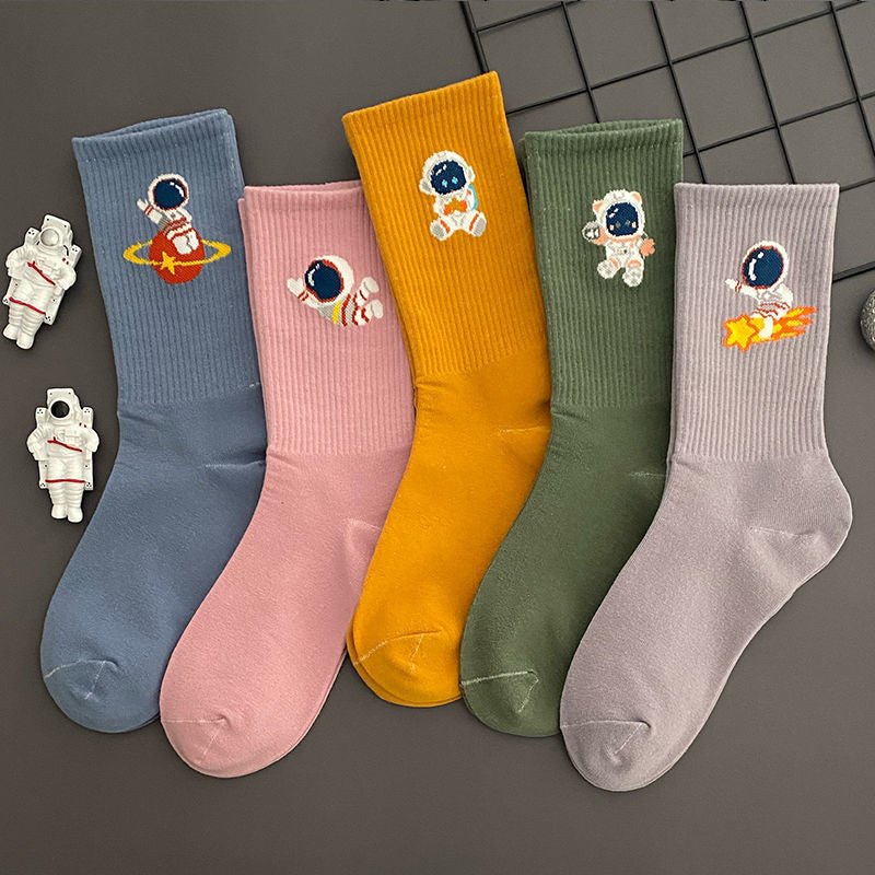 Niedliche Socken mit Weltraummuster im 5er-Pack