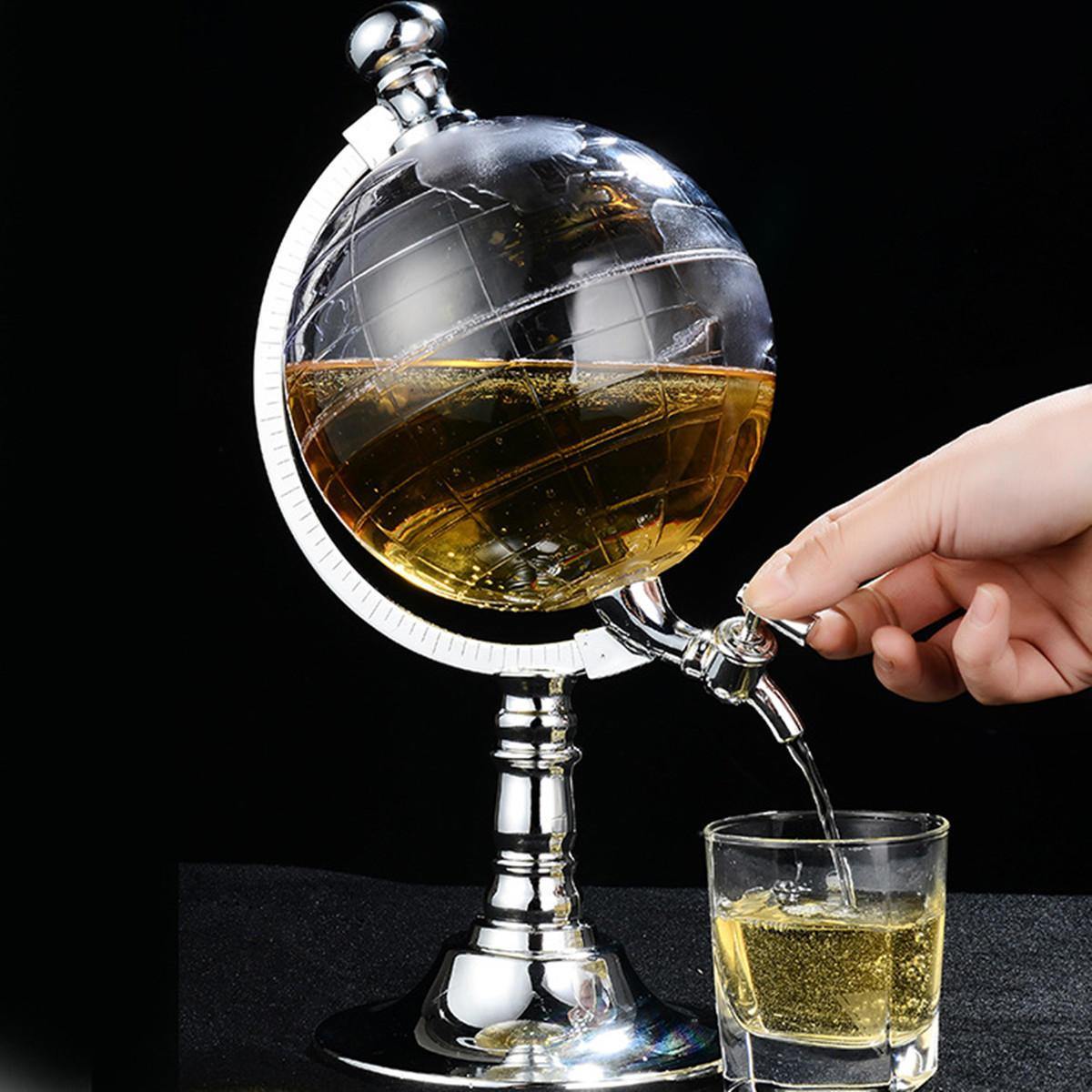 1000cc Globe Shaped Liquor Drink Draft Dispenser Beverage Pump Decanter Tap