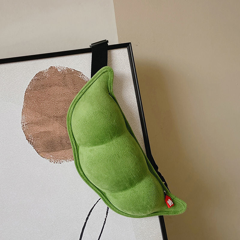 Funny Plush Beans Crossbody Bag