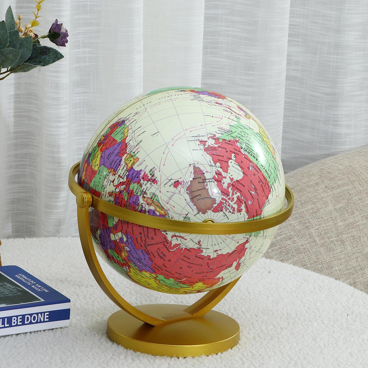 World Globe Map 360° Rotating World Globe Earth Atlas Map Geography Education Toy