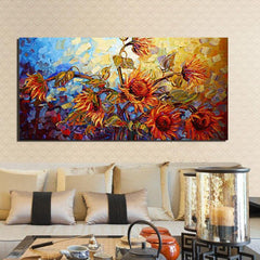 120x60cm Abstract Flower Canvas Print Art Oil Paintings Home Wall Decor Unframed