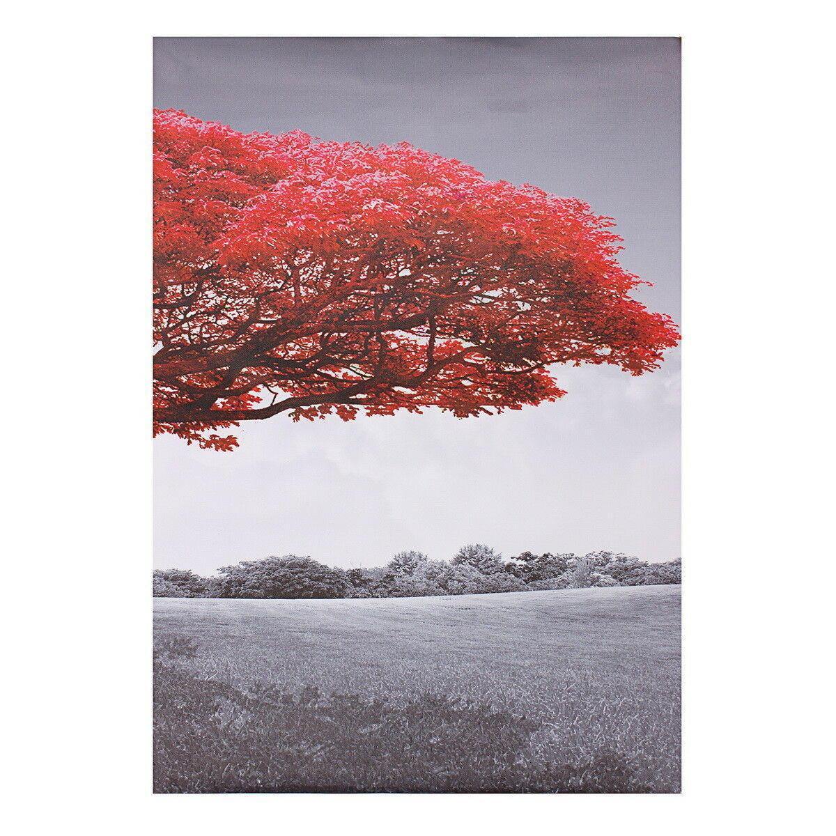 3 piezas grande árbol rojo lienzo impresión arte pinturas imagen moderna decoración del hogar 