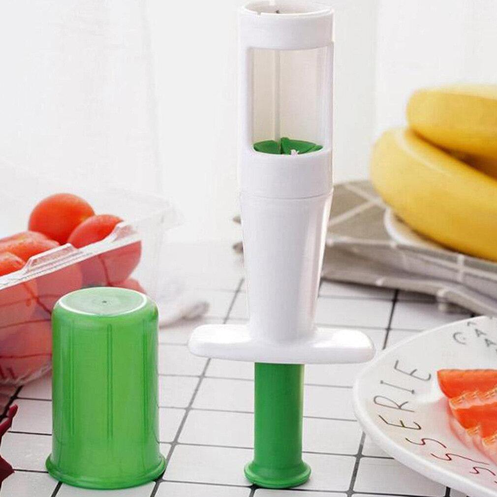 1PC Slicer Trauben Kleine Tomaten Slicer Für Salat Küche Infant Lebensmittel Ergänzung Werkzeug ABS Edelstahl Obst Schneiden Werkzeug 