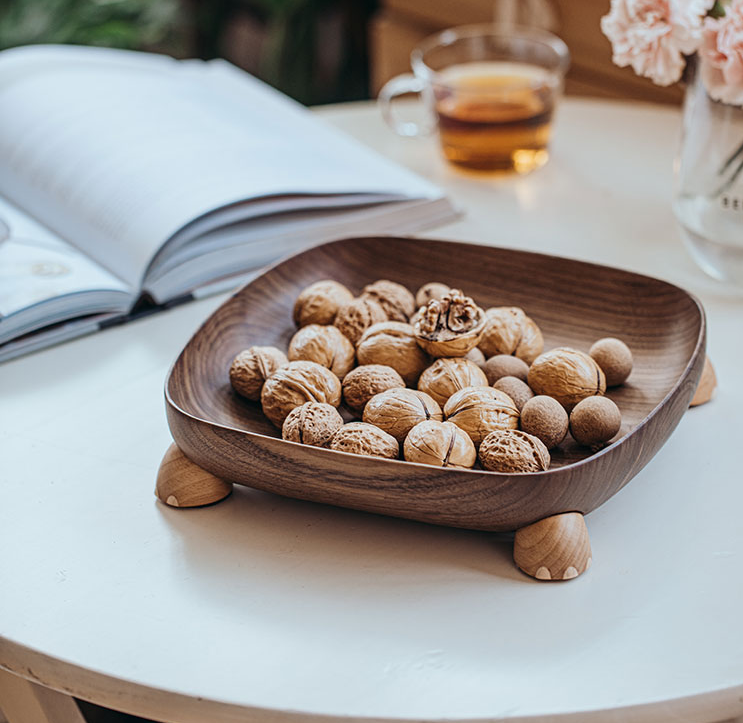 Assiettes en bois Fait à la main Monstre à quatre pattes