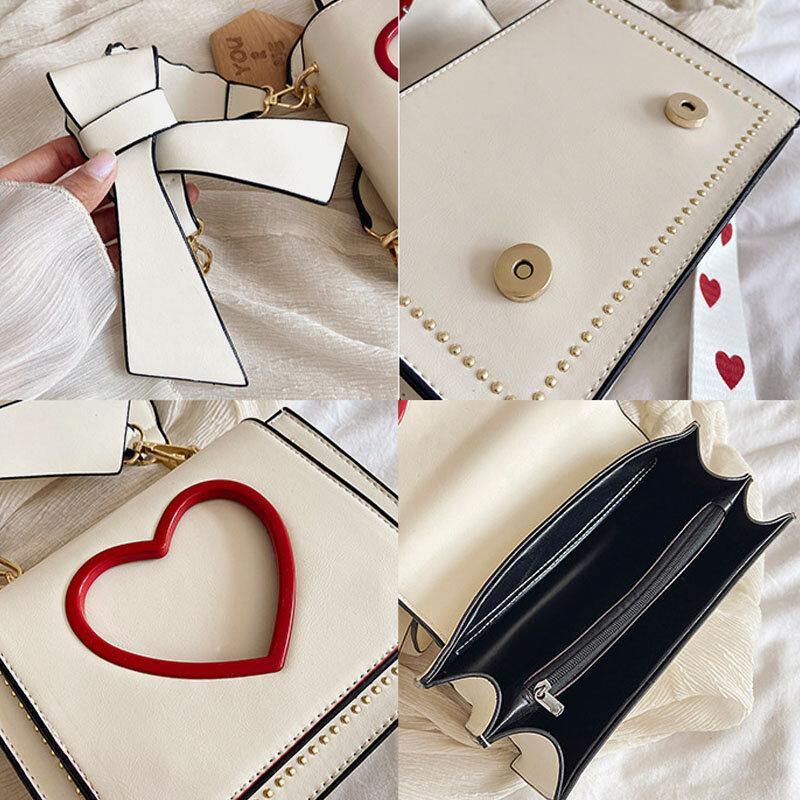 Bolso bandolera bordado con amor para el Día de San Valentín para mujer 