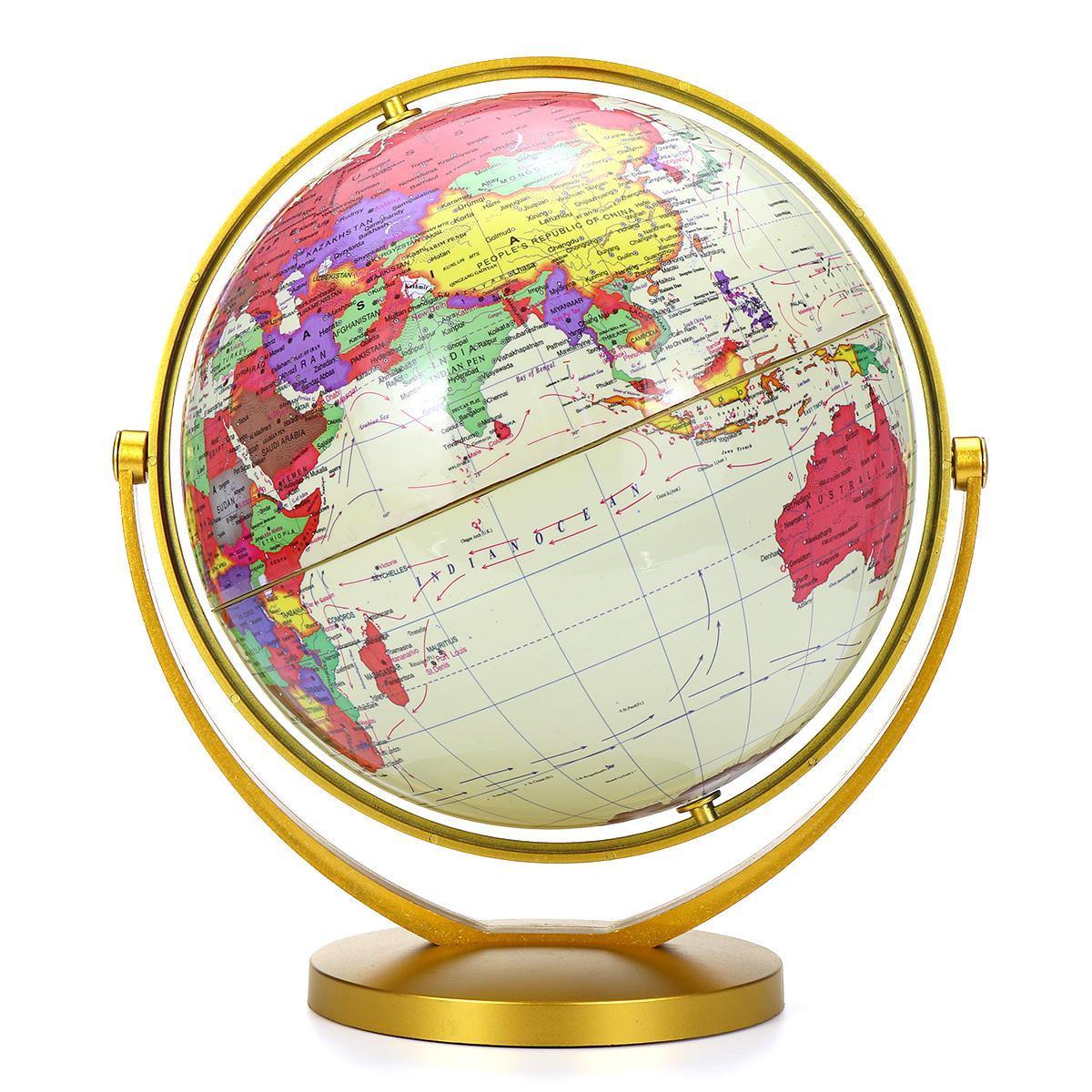 World Globe Map 360° Rotating World Globe Earth Atlas Map Geography Education Toy